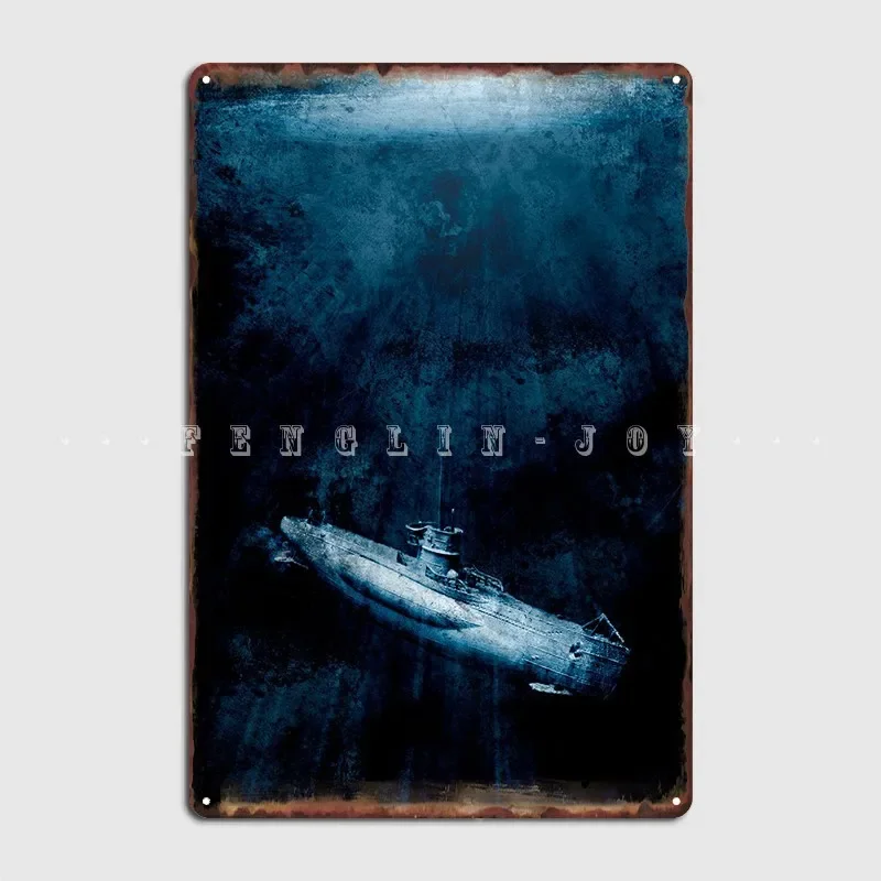 German Type Vii U-Boat Or Submarine Travelling Metal Plaque Poster Club Bar Decoration Garage Decoration Tin Sign Poster