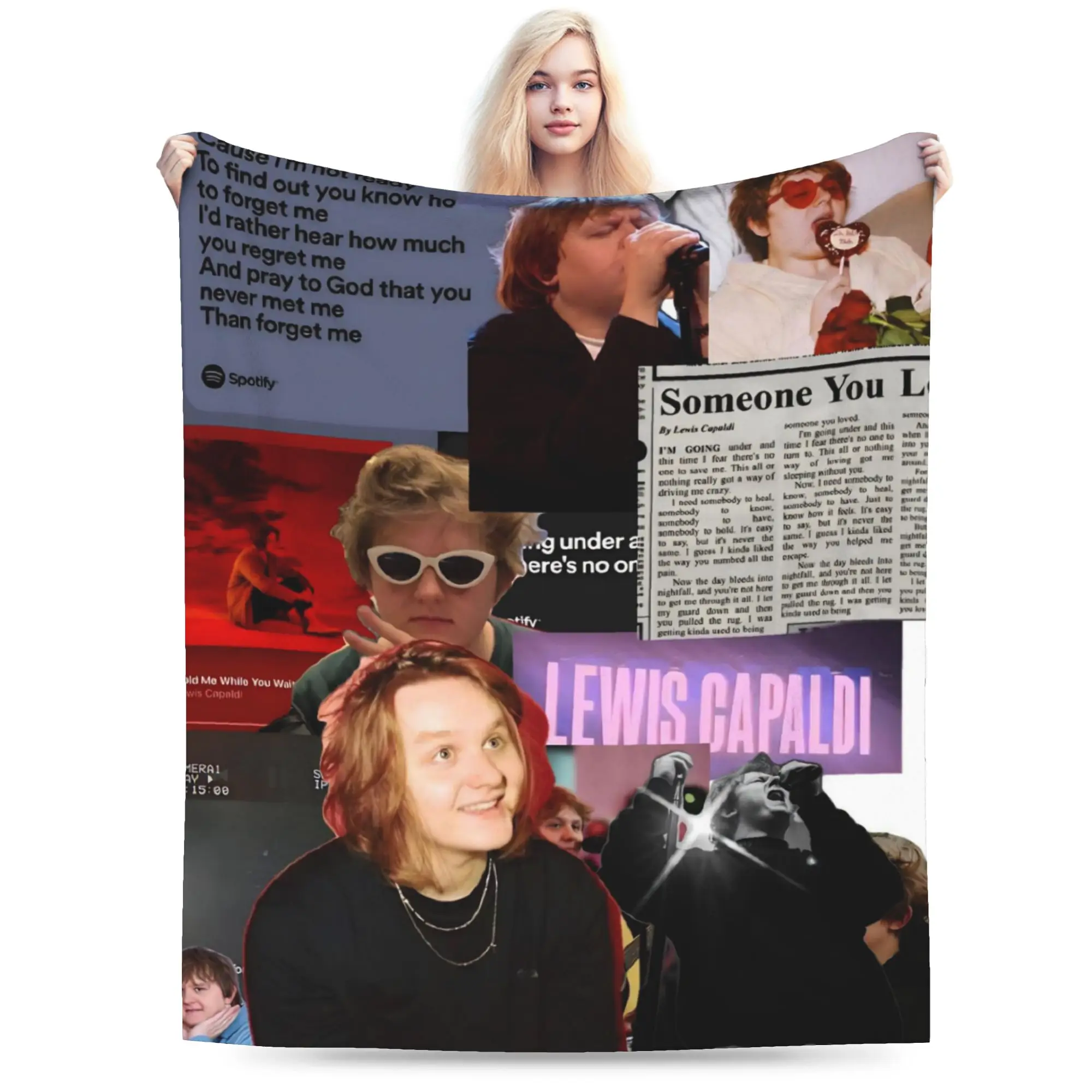 Lewis Capaldi Tour 2026 Throw Blanket for Couch  Fuzzy Soft Plush Blanket 50x60 Inch Multi-size Bedspreads for All Seasons
