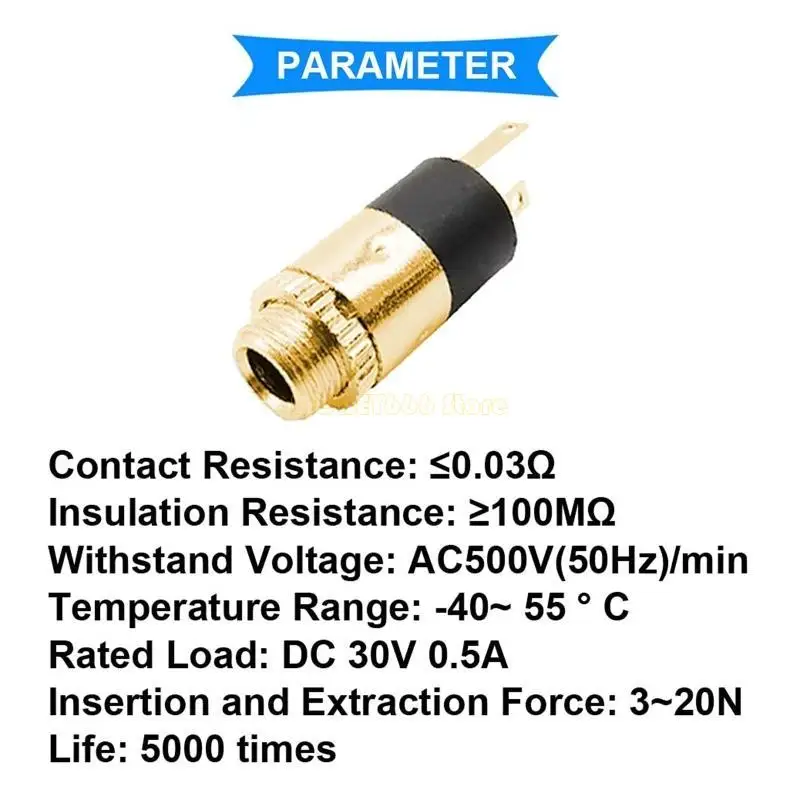 F62C 1/5/10 Pack PJ392 Stereo 3.5mm Video Socket Stereo Solder Panel Mount Connector Headphone Connector
