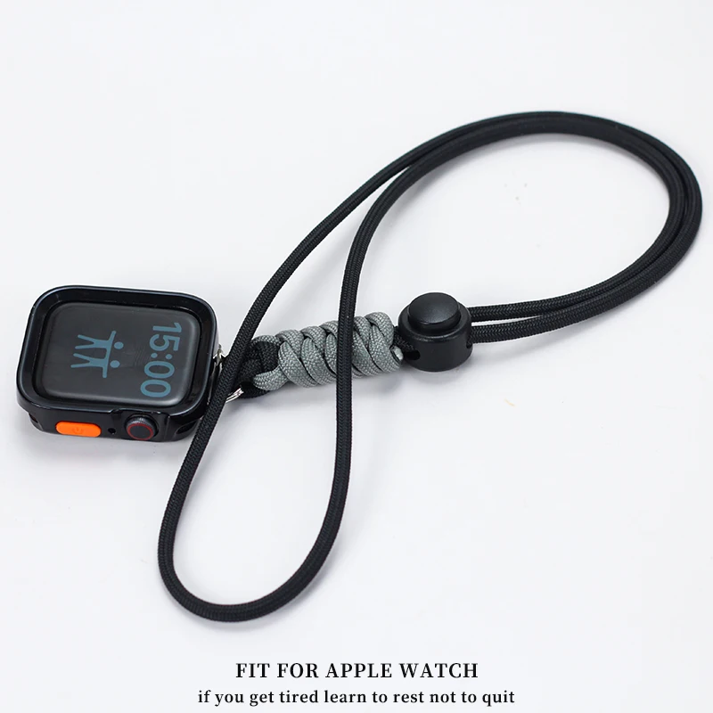 Voor Apple Horloge 41mm 42mm 45mm 46mm 49mm lanyard S10 S9 S8 Ketting koord S7 S6 S5 SE ultra Cover Zakhorloge gevlochten lanyard
