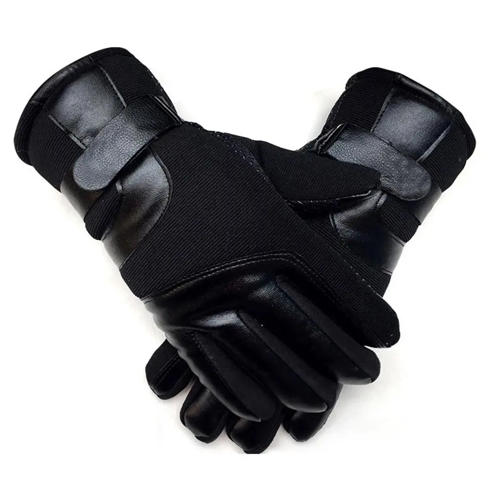 

Men Winter Keep Warm Gloves Black Average Size Windproof Anti-Slip Gloves for Skiing Outdoor Activities