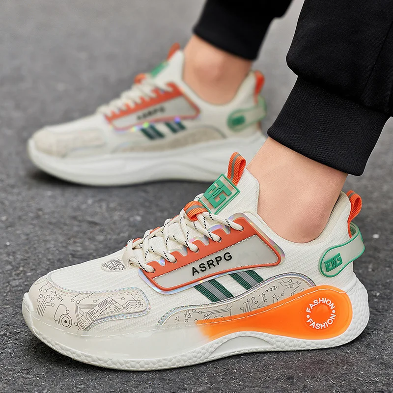

2026 Summer New Casual Sports Trendy Fashionable Breathable Low Top Thick Bottom Increased Breathability Large Men's Shoes