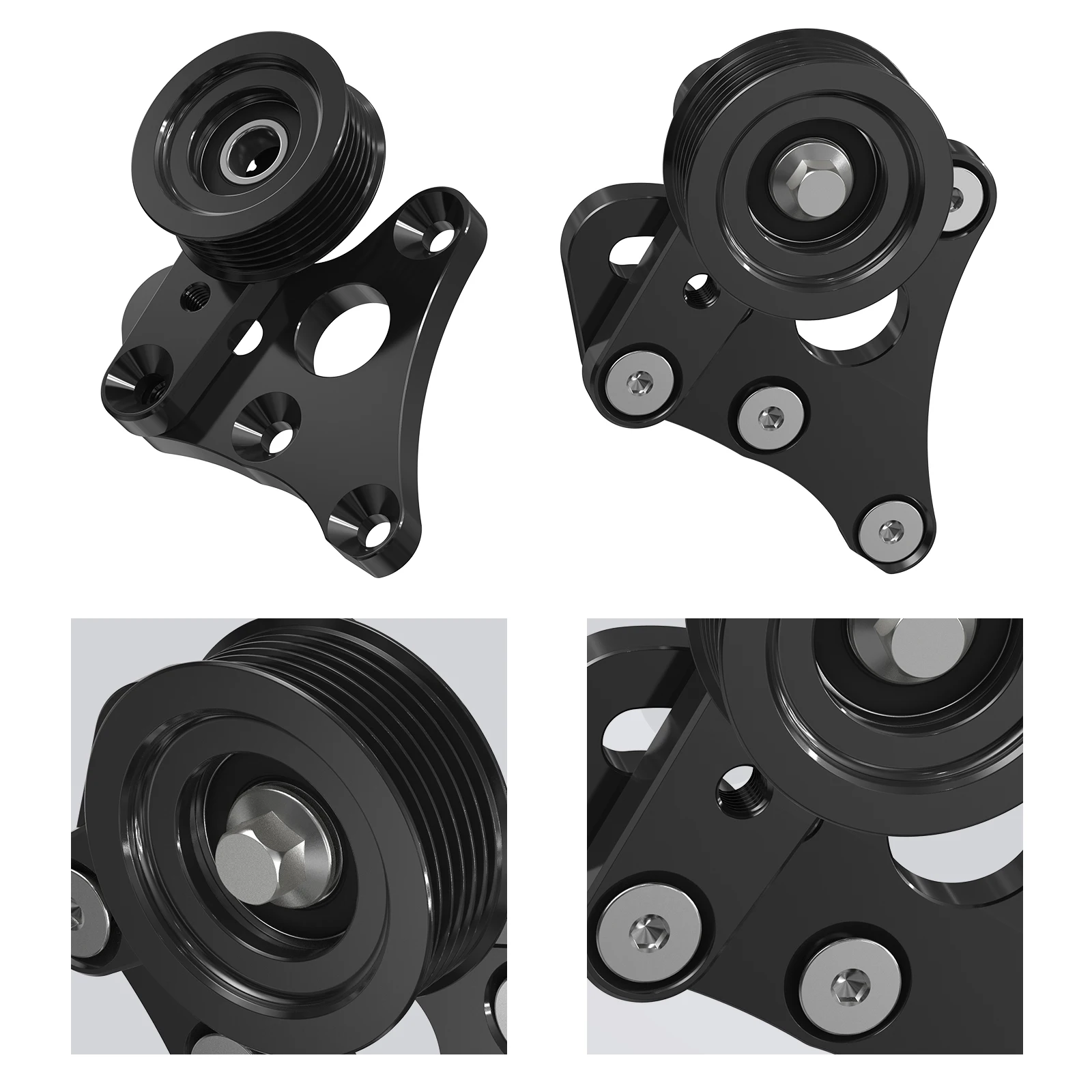 For LS Truck Manual Belt Tensioner with Pulley Aluminium For Truck SUV 4.8L 5.3L 6.0L Engines 1999-2013 For Gen III For Gen IV