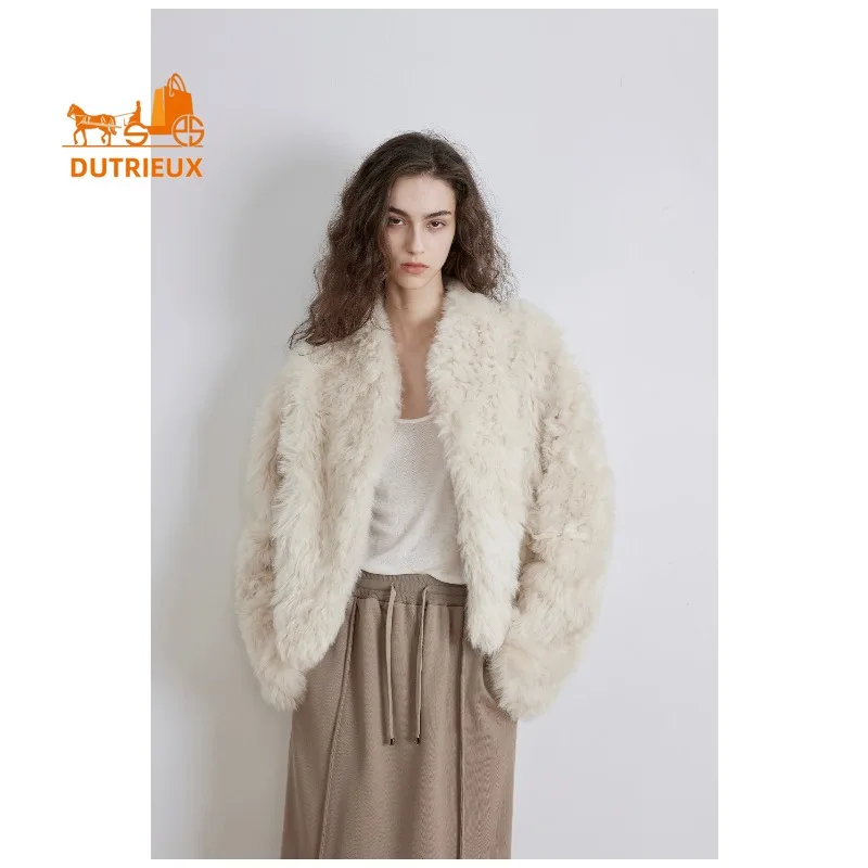 2025 New Winter Women's Fur Loose Short Fur Coat, 100% Mink Fur, Casual Soft and Comfortable Thick Warm Women's Jacket