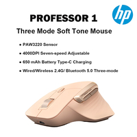 HP Professor1 Bluetooth Wireless Mouse Three-mode Connection Light Tone Flagship Sensor Seven-speed Adjustable DPI Type-C