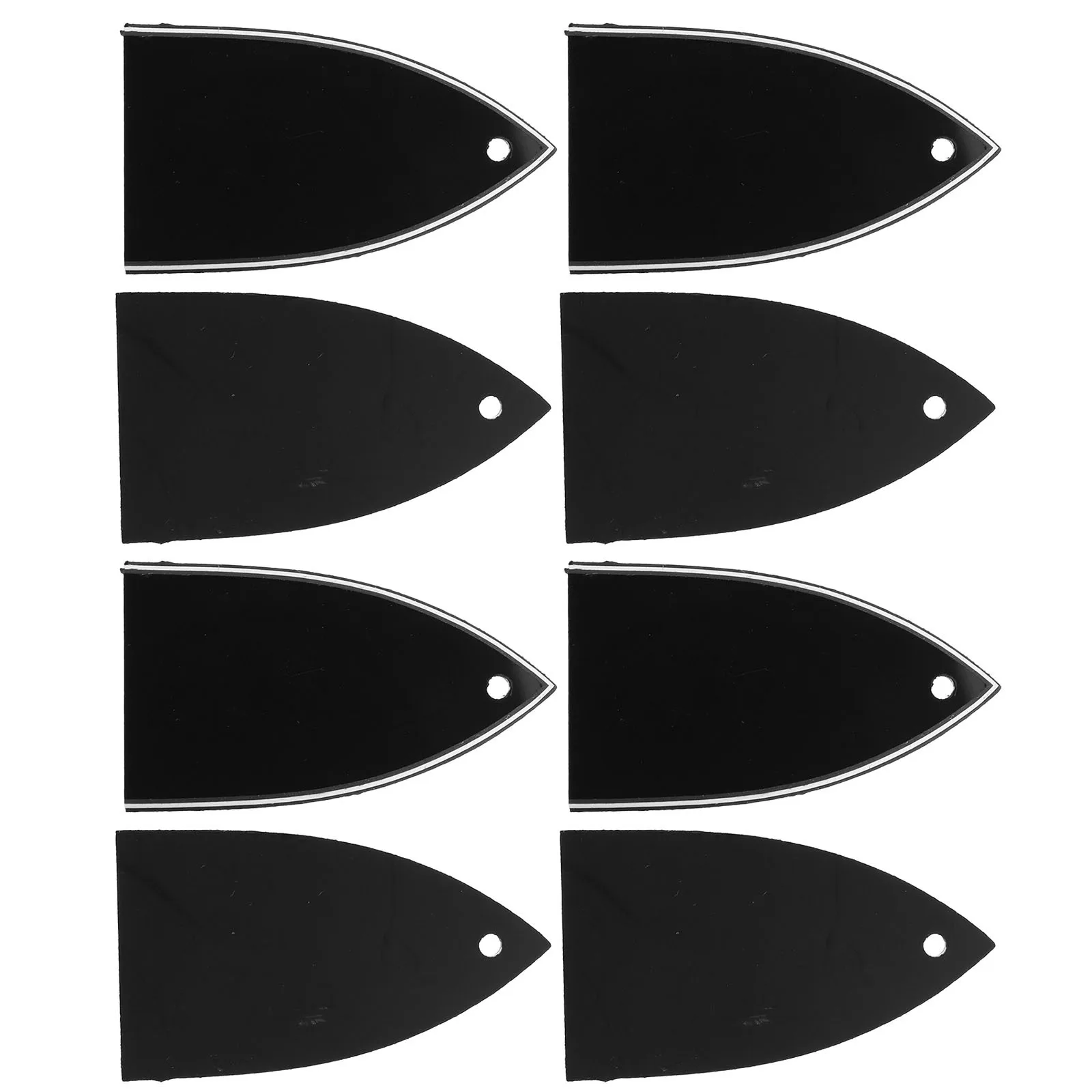 Accesorios para bajos eléctricos, cubiertas de varilla de armadura para guitarra, repuesto de placa de esquina de punta de 1 orificio, afinación de protección de cuello de plástico, 8 Uds.