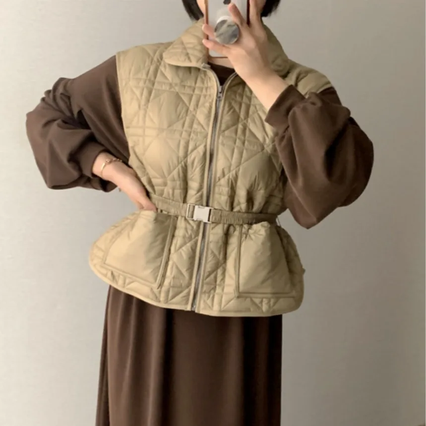 سترة Jaet النسائية الثقيلة التطريز شيك الراقية يشعر Svel الوقوف طوق ملابس خارجية قمة دافئة طوق الوجه Faionable #2