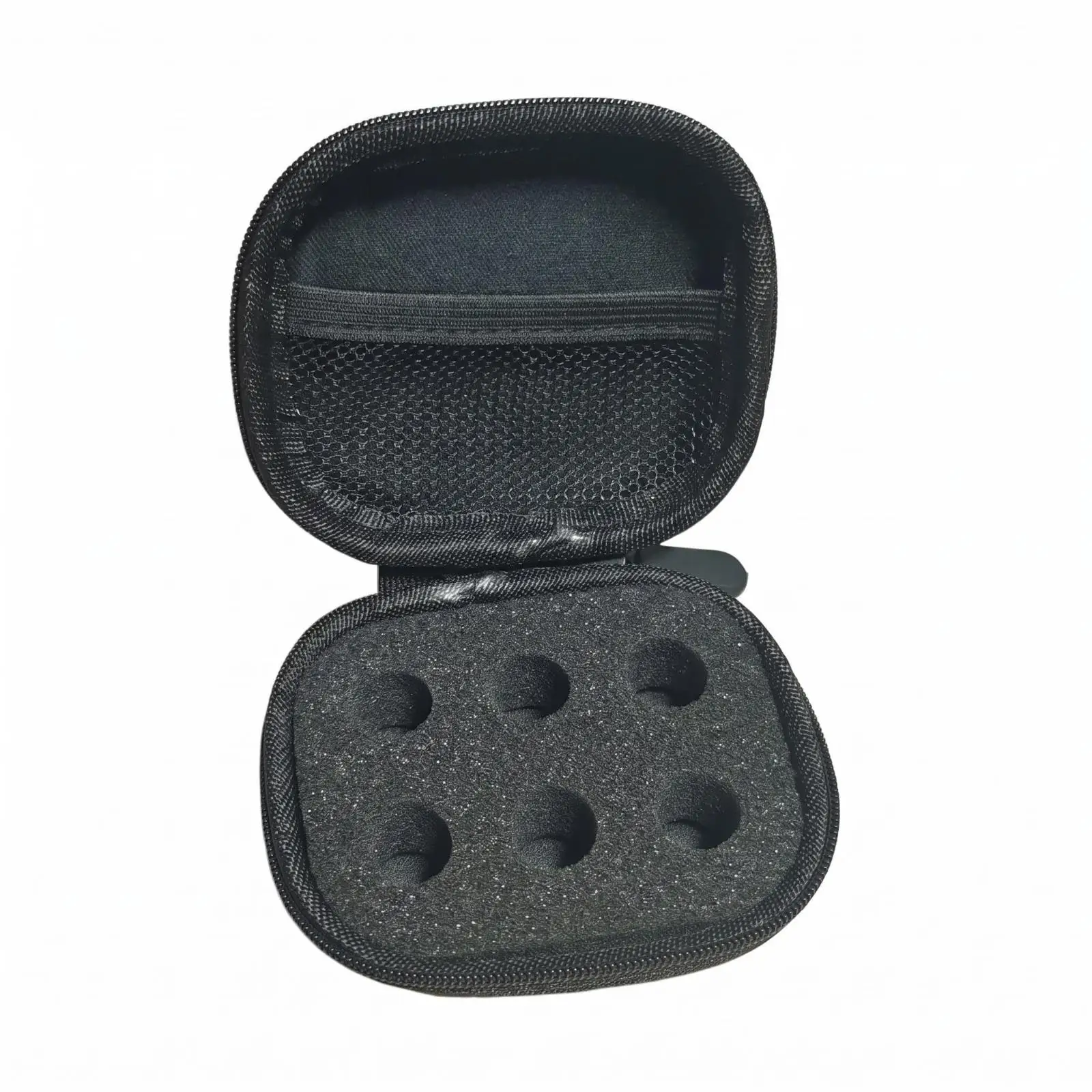 Multi Slot Container Small Storage Case 3ml Vial Case Hard Sided Organizer with Foam Insert 6 Slots Black for Travel and Home