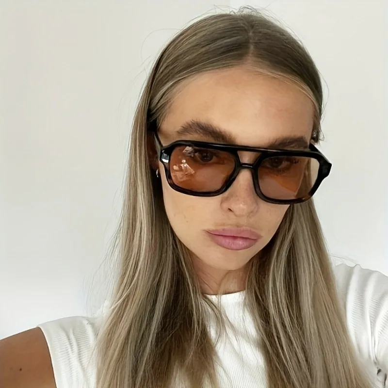 Retro-Sonnenbrille mit quadratischem Rahmen, schlicht und lässig, geeignet zum Autofahren und für den täglichen Gebrauch