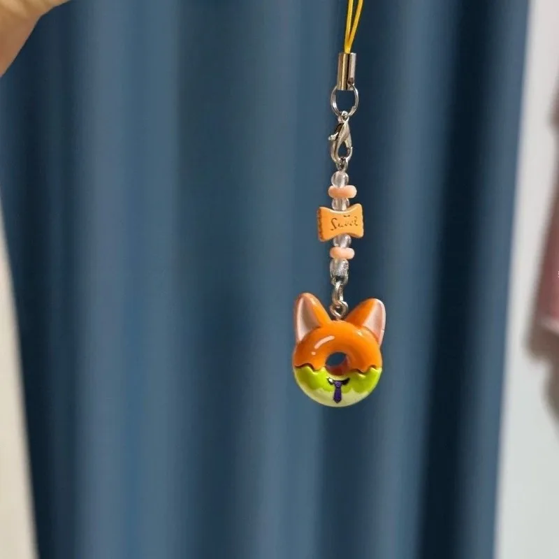 

Disney Zootopia Nick Judy Doll Figurine Cute Kawaii Keychain Phone Decoration Bag Charm Hanger Gift for Couples Friends