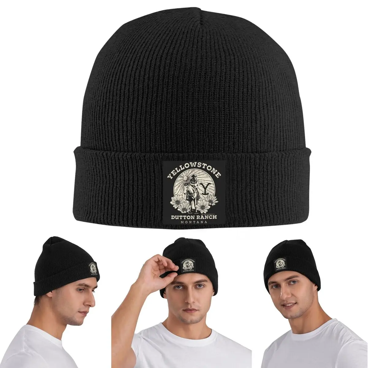 Yellowstone Dutton Ranch Warm Knitted Cap Winter Knit Bonnet Hat Skullies Beanies Hip Hop Caps for Unisex