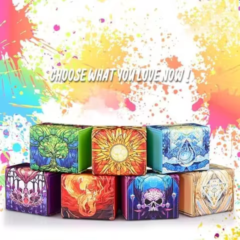 Deck Box for TCG Cards, Trading Card Storage Box Holds 120+ Sleeved Cards PU Leather Card Box Suits CCG Magic Cards