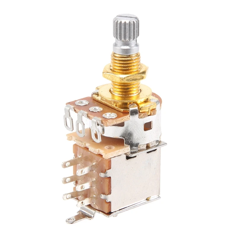 AC22-Guitar Pots 500K Short Split Shaft Audio Taper Push/Pull Potentiometer