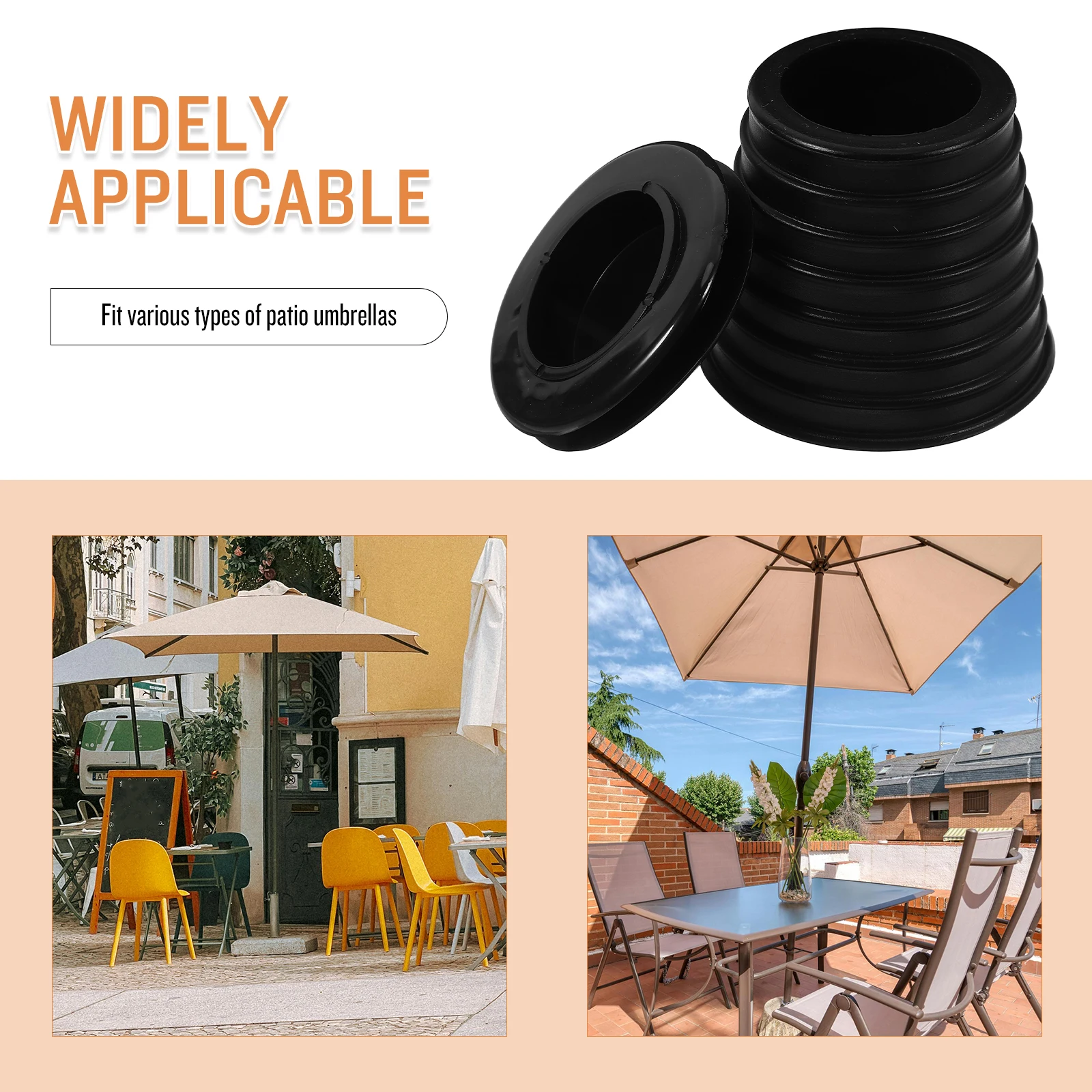 

2pcs Umbrella Table Cover Patio Hole Outdoor Parasol Stabilizer Fixing Plug Grommet Accessories Rubber Protector Garden Table
