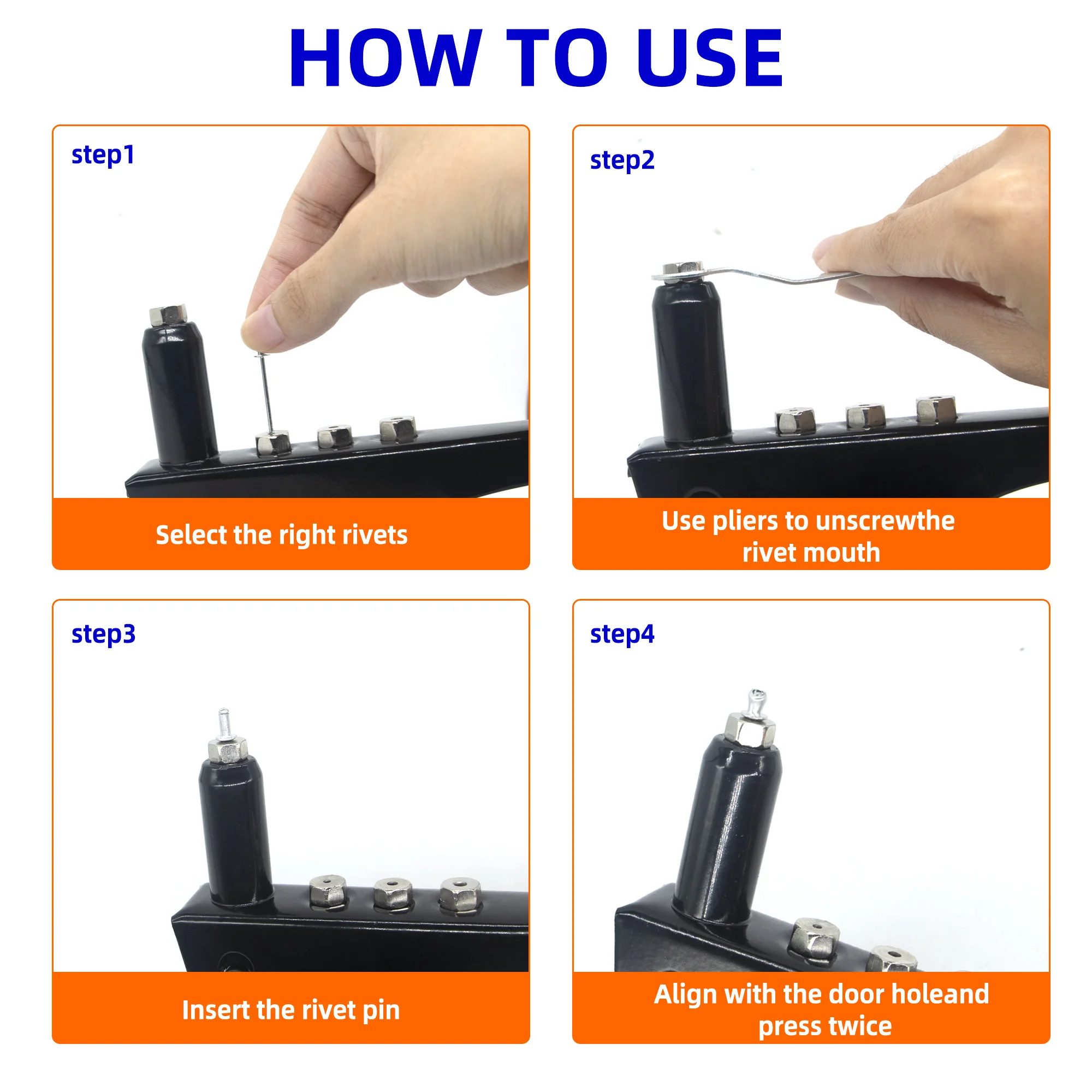 260pcs Pop Rivets Assortment Kit - 12 Sizes Aluminum Blind Rivets for Metal Furniture & Automotive, Assorted Fastener Set