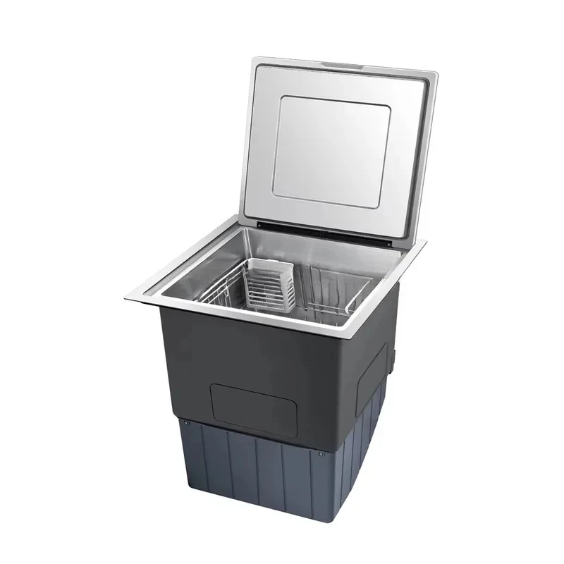 

kitchen sink, built-in dishwasher, ultrasonic cleaning, drying, washing hine, with seafood jars -