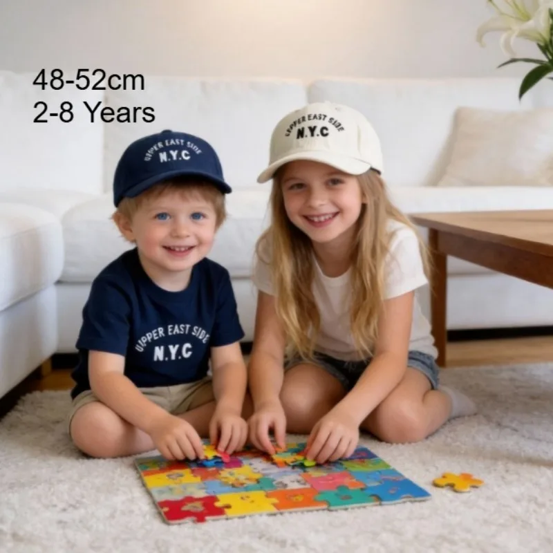 

Boys Child Hat 48-52cm Spring Summer New Personality Simple Letter Embroidery Baseball Cap Girl Hat Children's Accessories
