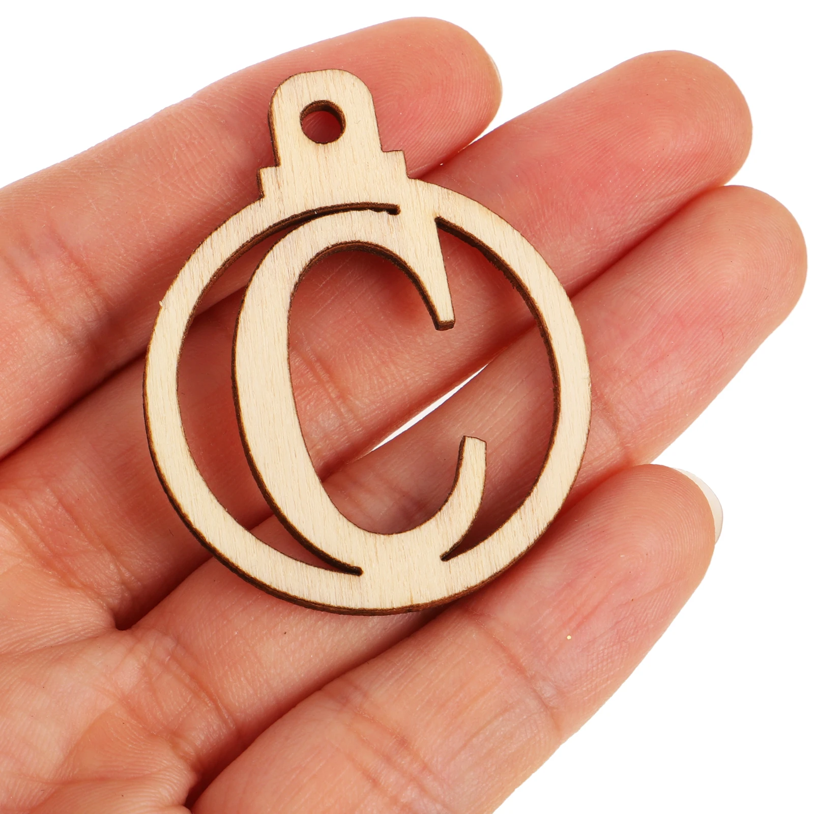 

25 PCS Wooden Letter Pendant Christmas Crafts Decoration Advent Miniature Numbers Ornaments Door Hanging Tree