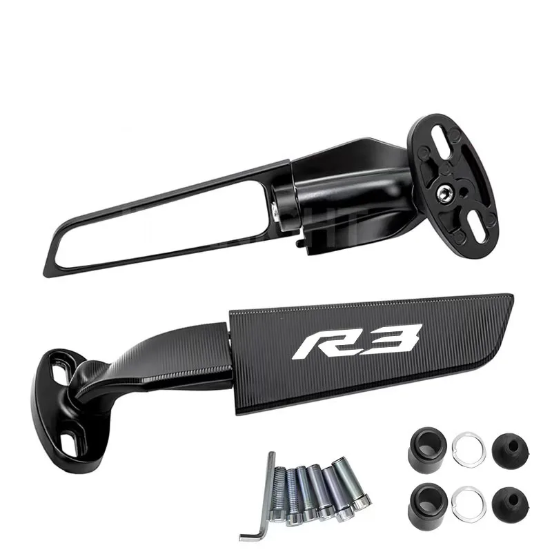 For YZF R1 R1M R3 R6 R7 R9 R15 R25 R125Motorcycle Mirror Modified Wind Wing Adjustable Rotating Rearview Mirror Moto Accessories view 4