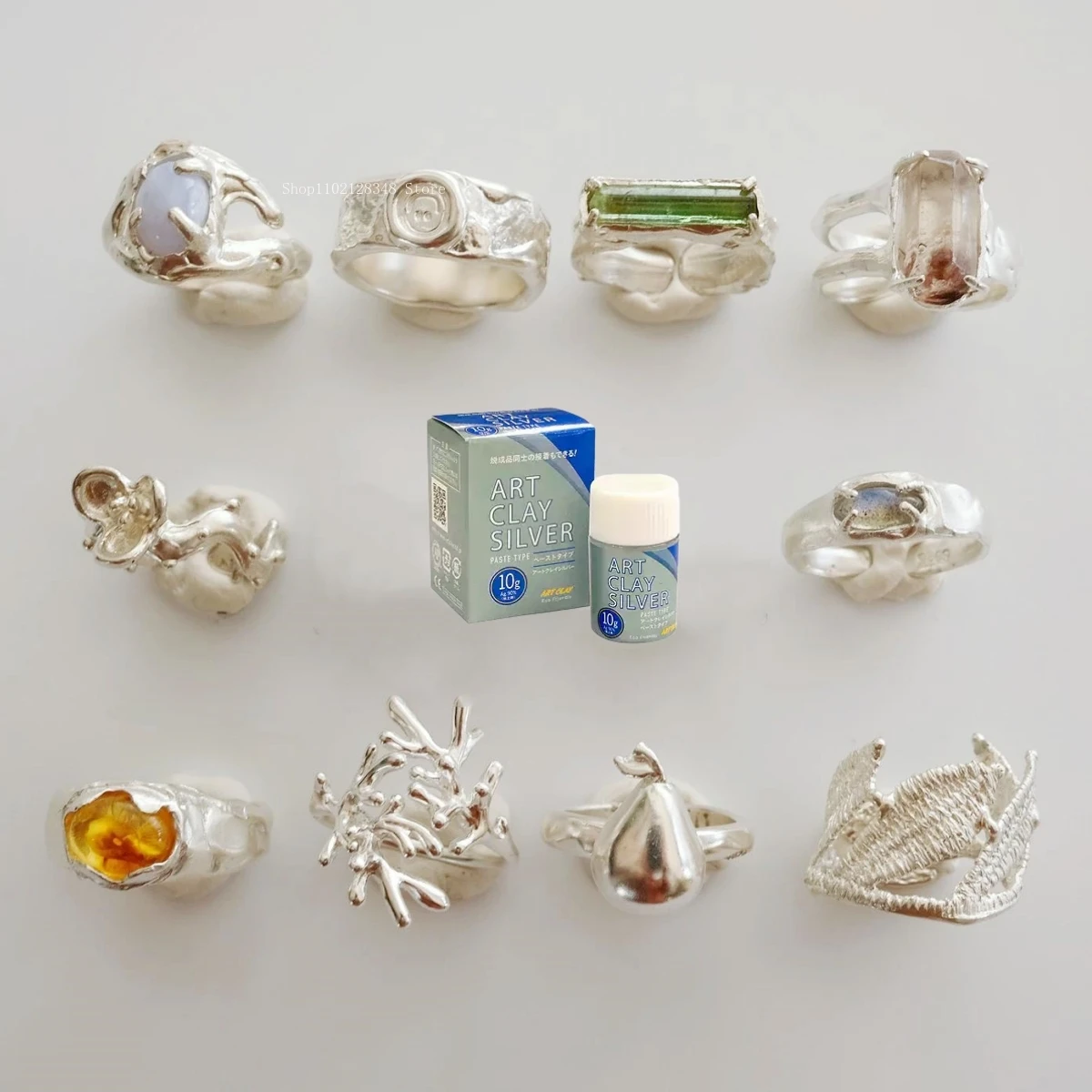 

20 г чистой серебряной глины, жидкая серебряная паста для рукоделия, изготовления серег, колец, подарков, ремонта и соединения серебряных изделий