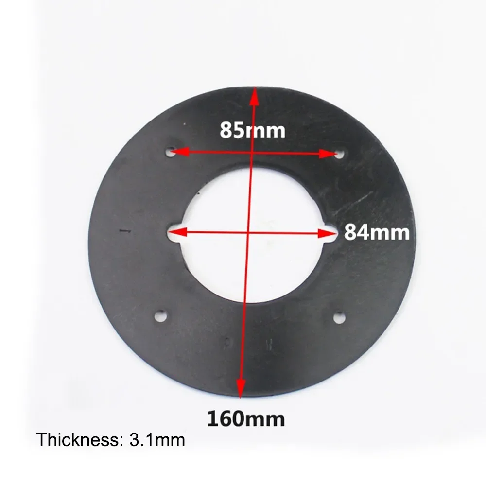 Imagem -05 - Placa Base Círculo Preto Forma Porão Base de Plástico Roteador Elétrico para 3612 3612c Roteador Escultura Ferramentas Acessórios Peças