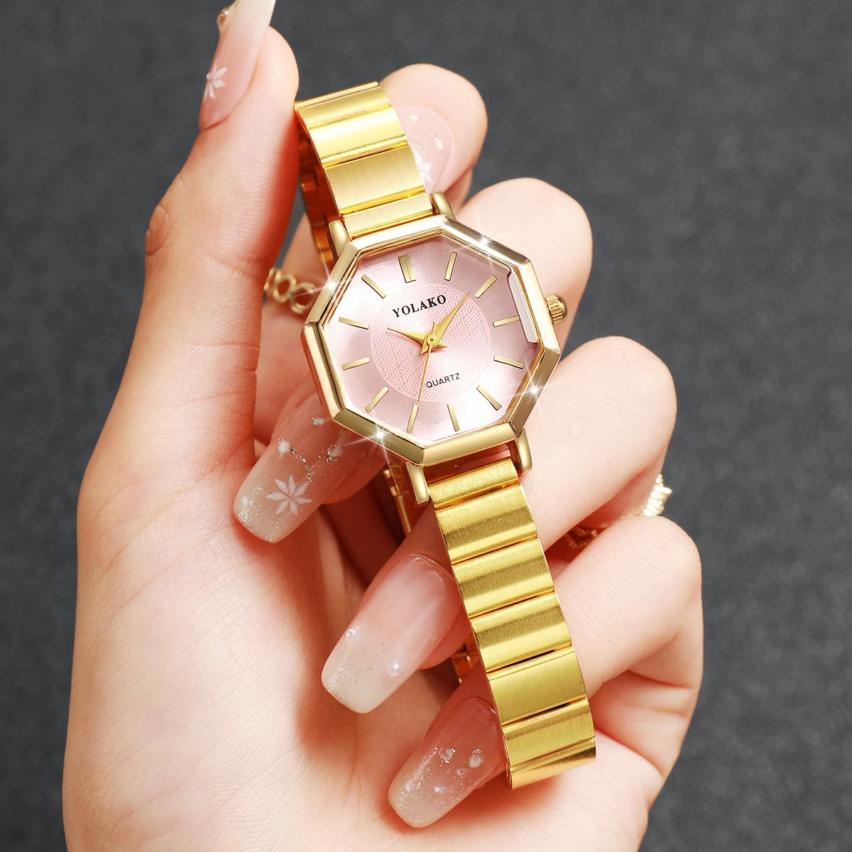 우아한 팔각형 여성용 쿼츠 시계 팔찌 스트랩 우아한 여 - Jewelry Watches Women 리뷰 및 가격