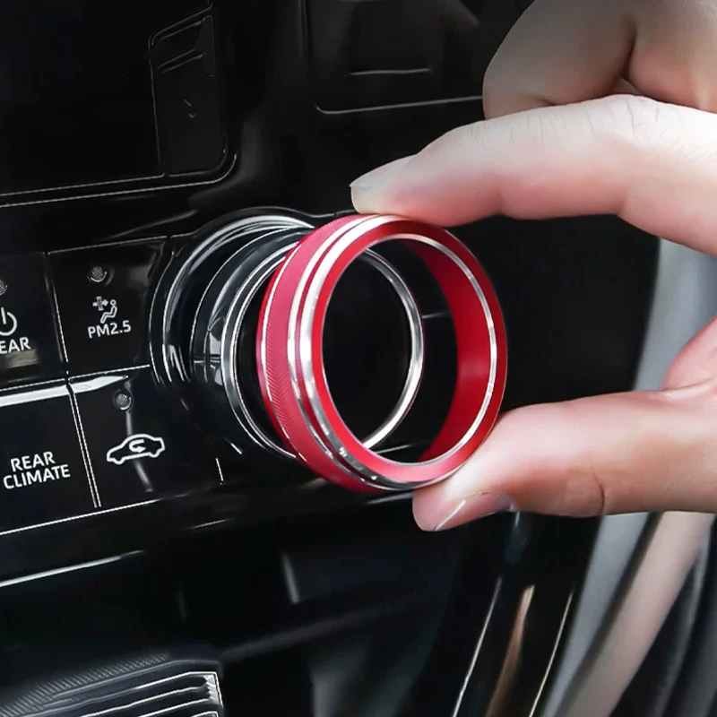 

Aluminum Alloy AC Control Knob Protector Cover Interior Trim Accessories for Toyota Highlander Crown Kluger 2021-2026