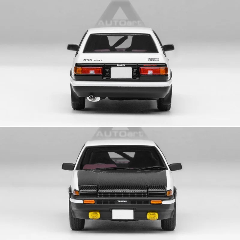 AUTOart 1/64 Toyota AE86 inicial D Takumi Fujiwara coches de metal fundido a presión juguetes para niños modelos de colección modelos de coches
