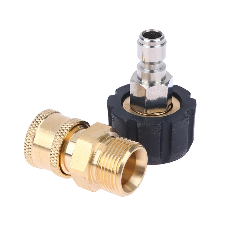 Pressure Washer Quick Connect Fittings M22 14/15mm To 1/4 3/8 Inch Pressure Washer Hose & Gun Adapter Max 4500 PSI