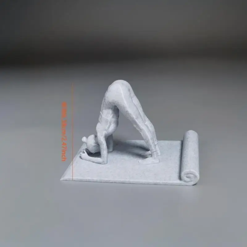 3D Printed Yoga Girl Phone Stand Creative Meditation Figurine Holder Stable Desk Phone Holder Home Office Decor - view 6