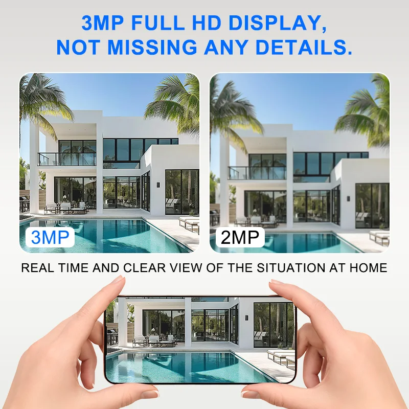 3MP 1080P HD wireless security camera indoor and outdoor intelligent surveillance camera with night vision function