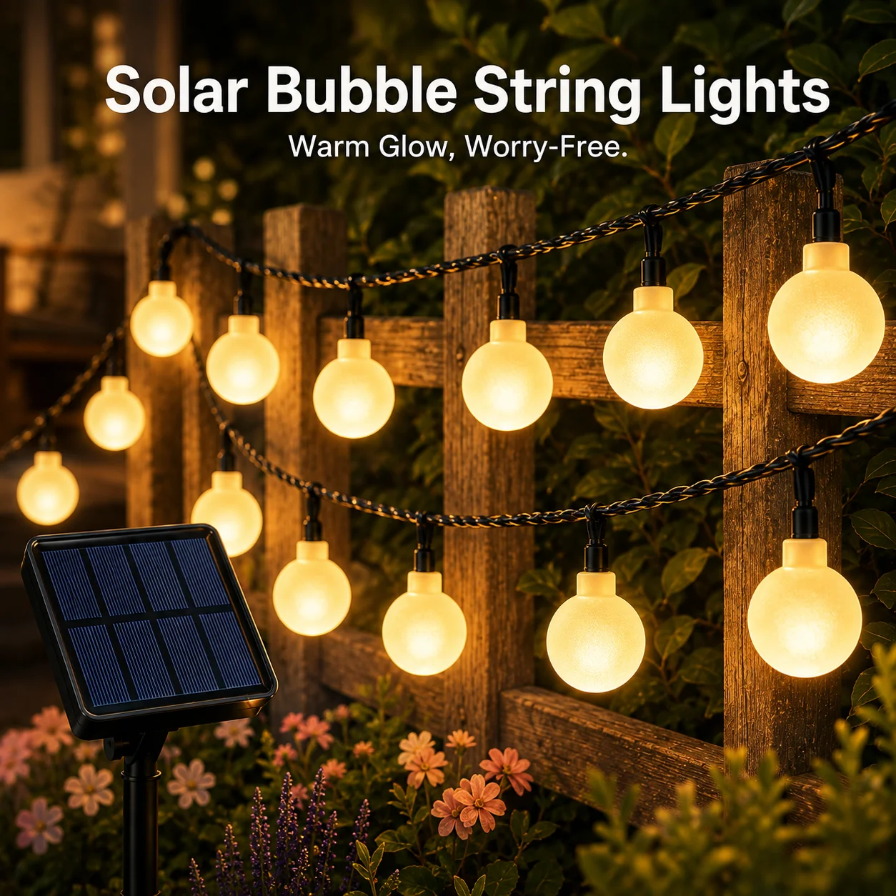 Solar Globe String Lights Outdoor Crystal Fairy Lights 5M/7M/12M 20/50/100LED IPX4 8 Modes Garden Patio Yard Christmas Decor