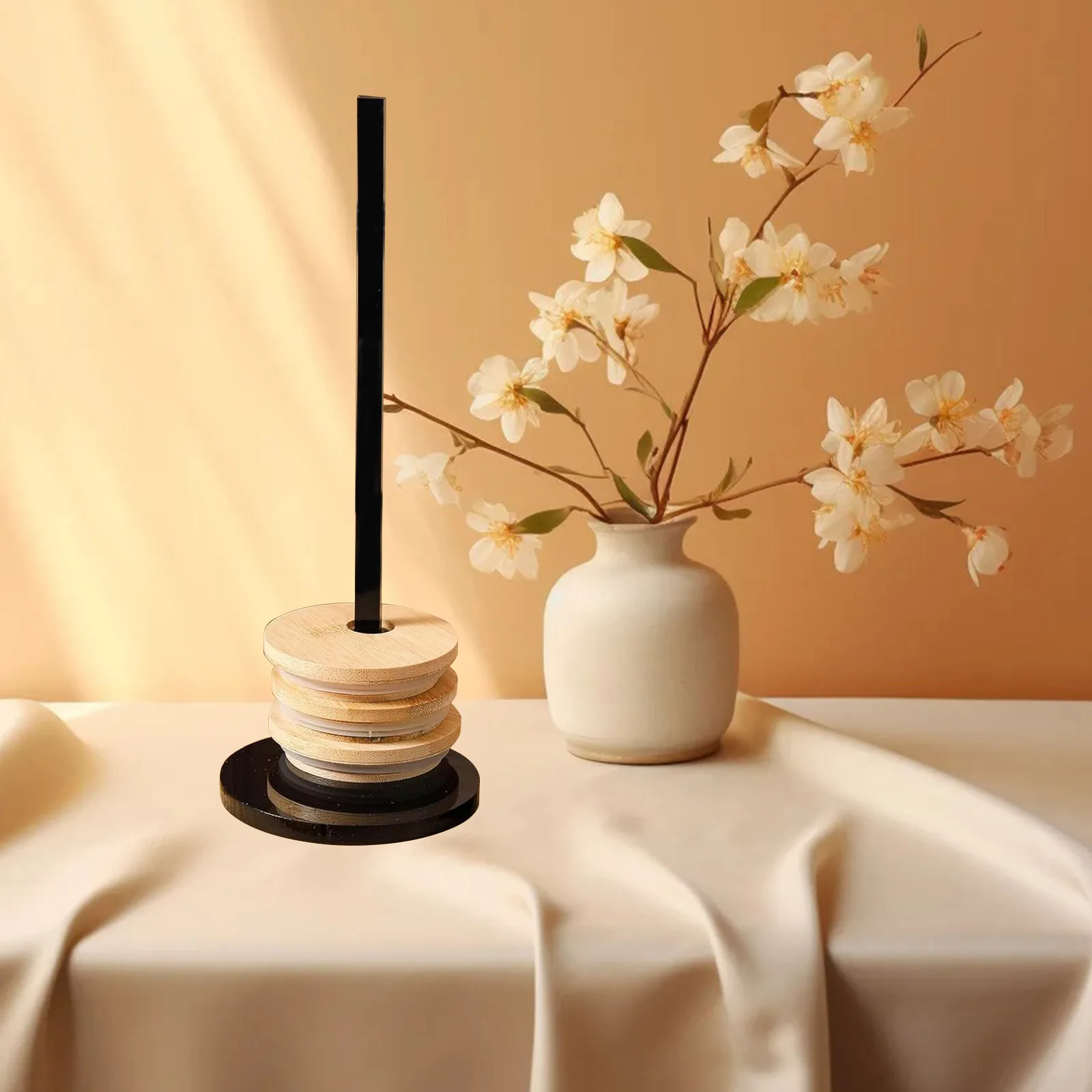 

Cup Lid Storage Rack Acrylic Freestanding Vertical Tumbler Lid Organizer Desktop Stand For Mug Covers Household Tabletop