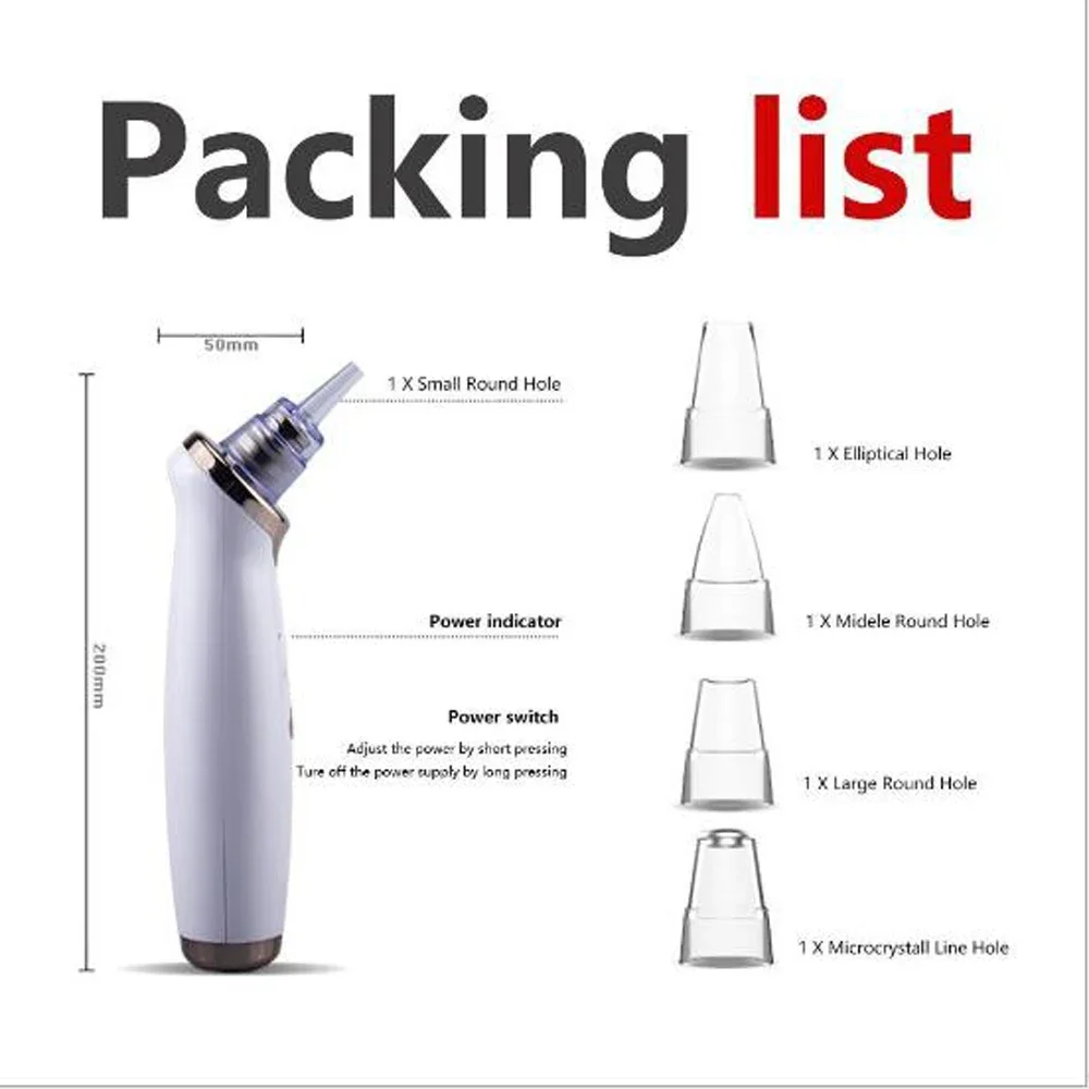 ไฟฟ้า สิวหัวดํา Remover สิวหัวดํา Blemish ลบสูญญากาศ Pore CLEANER Exfoliating ทําความสะอาดเครื่องมือความงามบนใบหน้า