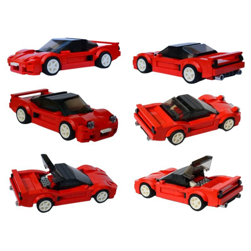 

MOC building blocks toy Red Car model 248pcs small particle assembly toy Creative holiday gift boy tabletop decoration set