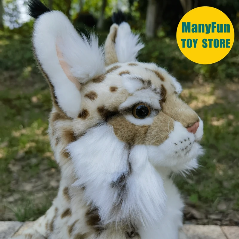 

Lynx Plush Animal Caracal Plushie Serval Cat Lifelike Bobcat Stuffed Animal Simulation Doll Gift Collectors