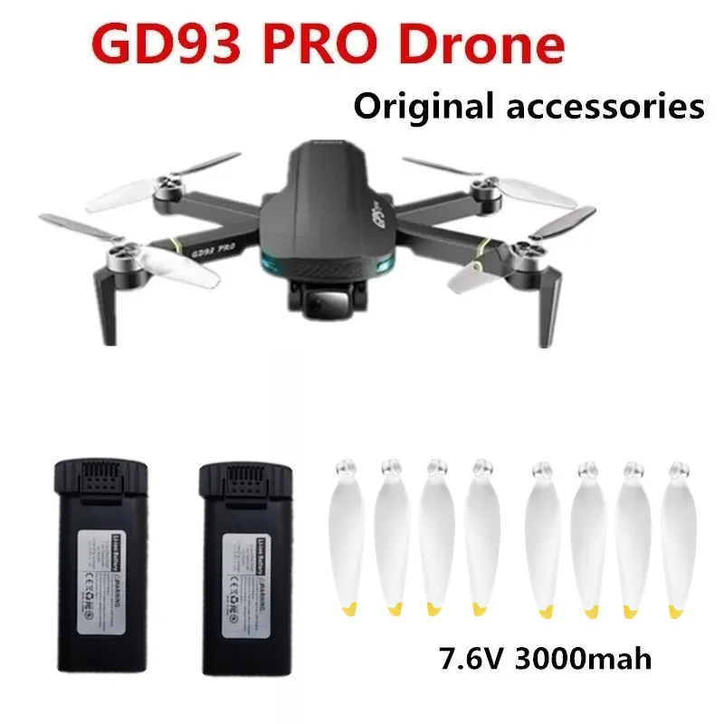 

GD93 PRO Drone Battery 7.6V 3000mAh, Propeller Maple Leaf, Spare Parts For GD93 PRO Drones Accessories