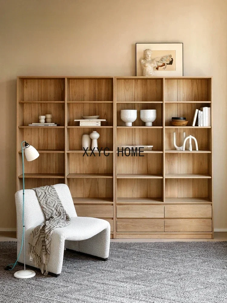 

Nordic Japanese Zhonggu series solid wood combined unit bookcase / bookshelf display cabinet