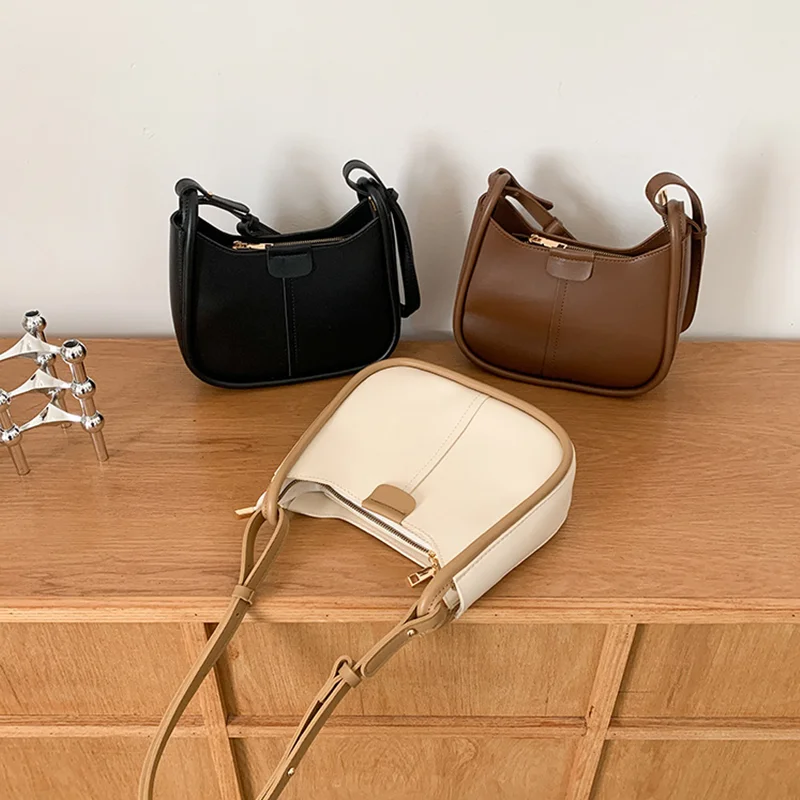 

Niche Textured Underarm Bag for Women in Winter High-end New Fashionable Korean Saddle Bag Versatile One-shoulder Crossbody Bag