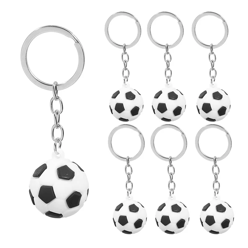 

5pcs PVC Football Keychains Simulated Ball Pendants Accessories Birthday Party Decoration Gifts Sports Equipment Souvenirs
