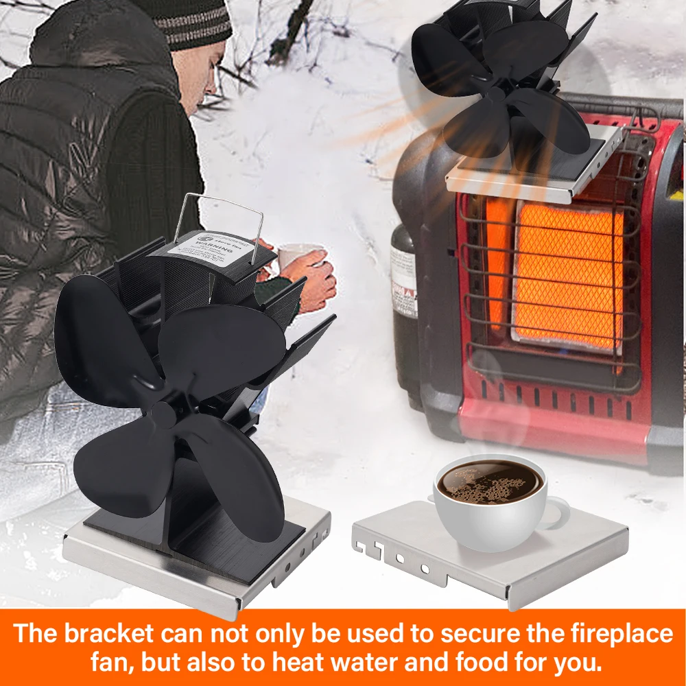 Support de plaque d'isolation thermique de cheminée multifonctionnel, poêle électrique, accessoires de ventilateur de cheminée pour la pêche sur glace à la maison en plein air