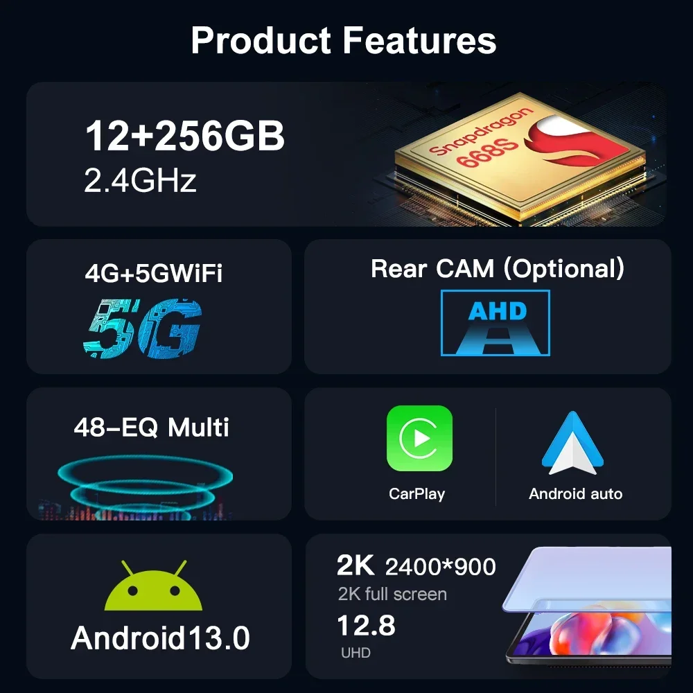 For Mercedes Benz G class W461 2005-2012 12.3 Inch Android 13 Car radio Qualcomm 668S 2K Touchscreen GPS Navigation Android Auto