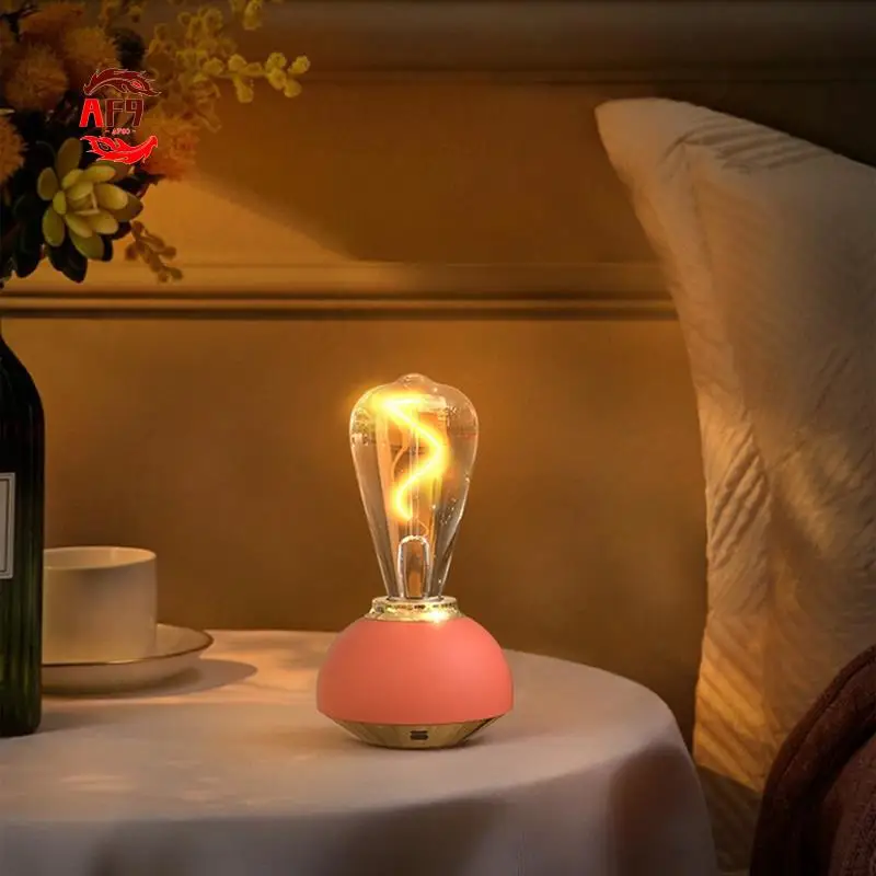 

AF90-Стеклянная настольная лампа, светодиодная сенсорная настольная лампа, настольная лампа с регулируемой яркостью для внутреннего декора, настольная лампа для кабинета, спальни
