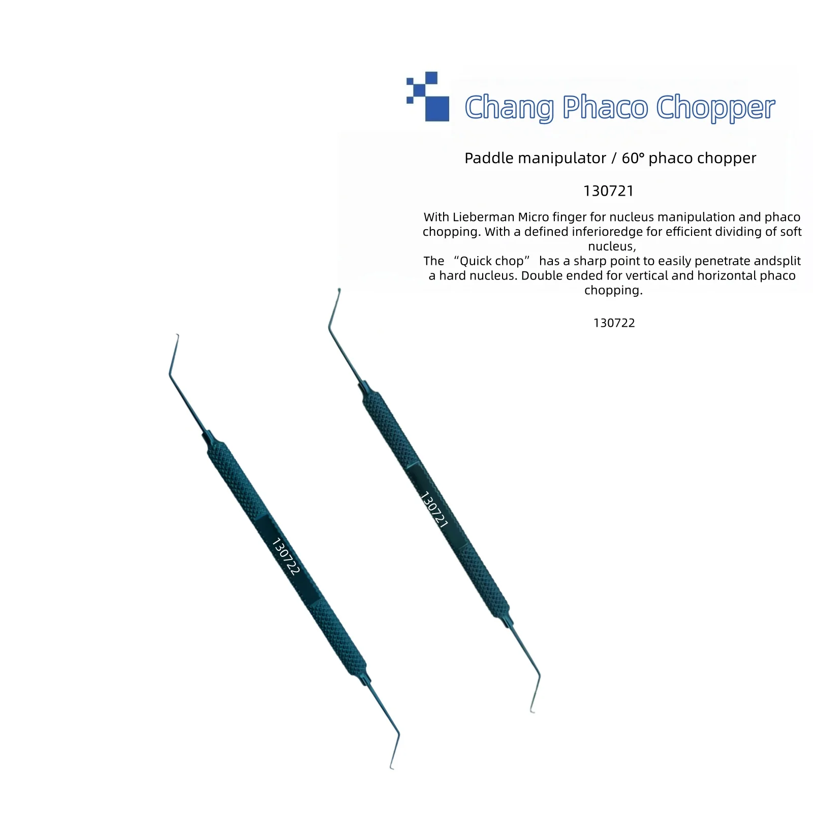 Chang Phaco Chopper Ophthalmic Surgical Instrument for Cataract Eye Surgery Tool