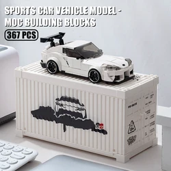 Speed Racer Sports Car Supraed MOC Building Blocks Racing Vehicle Bricks with Container Display Box Garage Toys for Kids Gifts