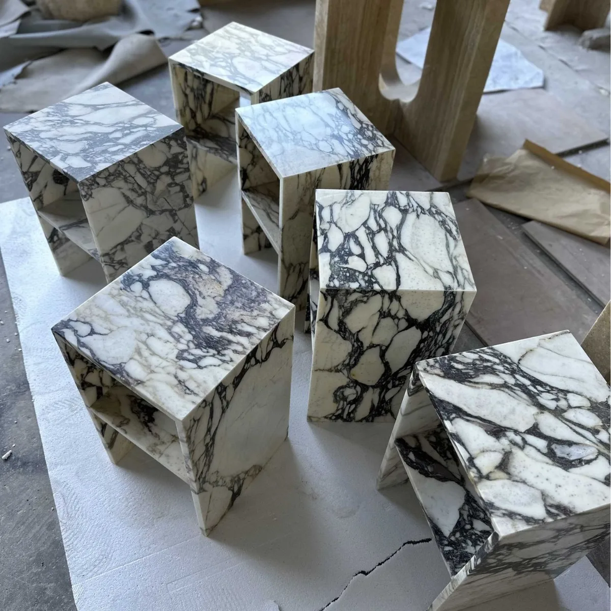 

Marble edge table (placed beside the bed) bedside table