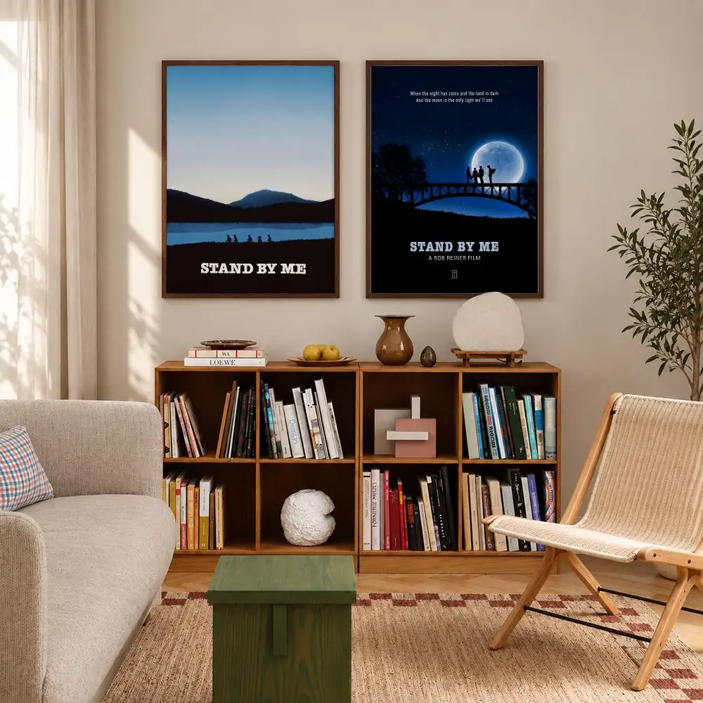 Classic Coming-of-Age Drama Movie Stand By Me Poster Self‑Adhesive Waterproof Poster Sticker Wall Art Home Decor