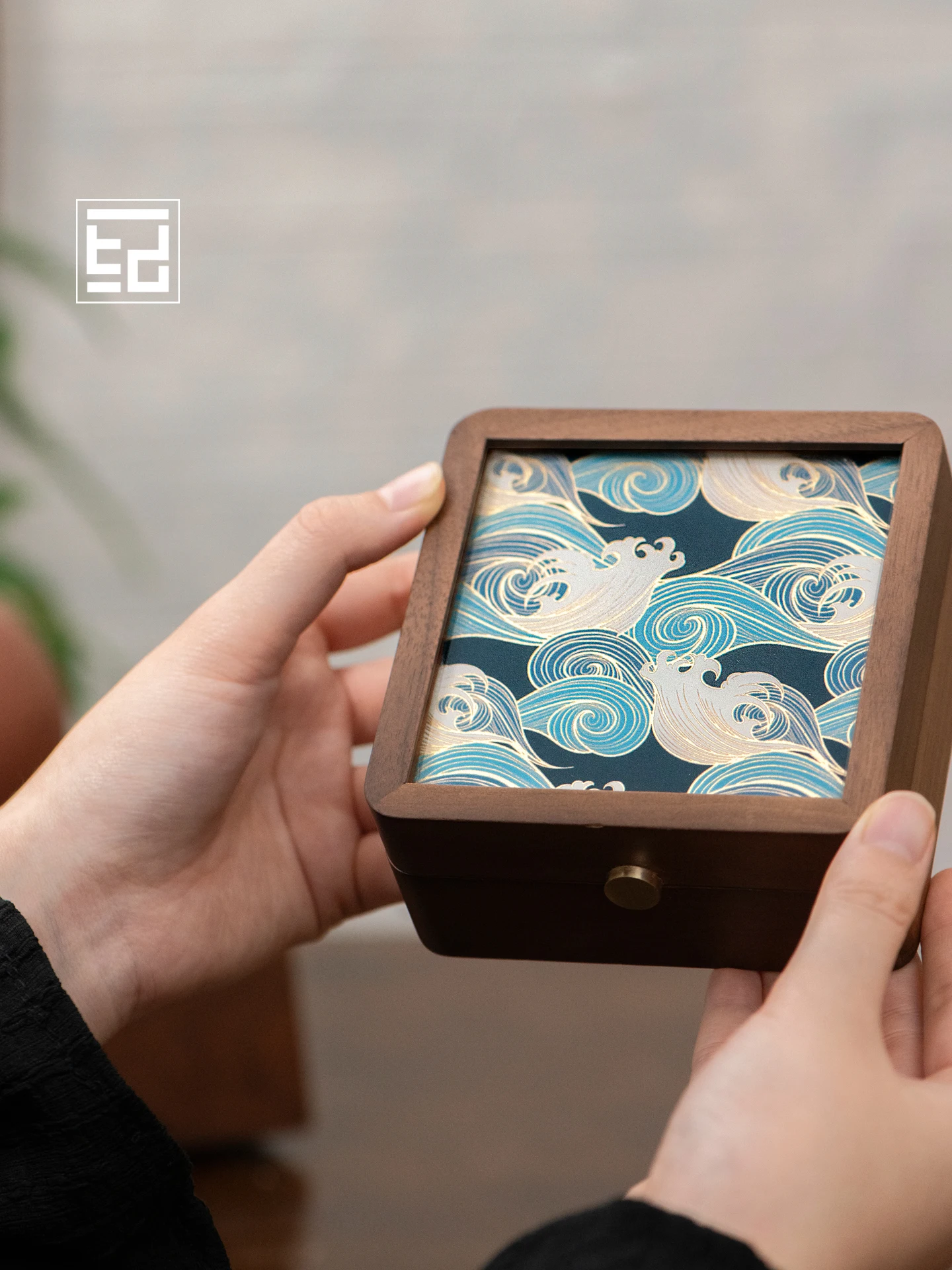 

Portable Jewelry Box Liner Ele Small Box Original with Glass Cover Storage Box for Outdoor Use Vintage Sle Wooden Box