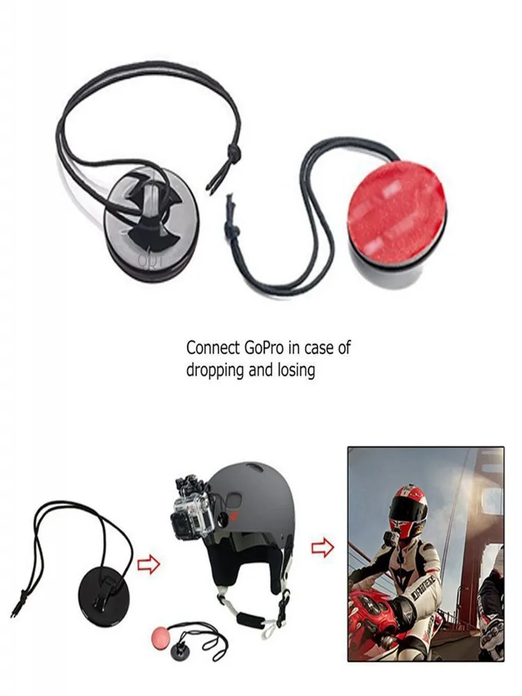 Supports adhésifs plats incurvés 3M, ensemble de montage d'autocollants pour GoPro Hero 13 12 11 10 Xiaomi Yi 4K SJCAM Go Pro, accessoires de caméra d'action