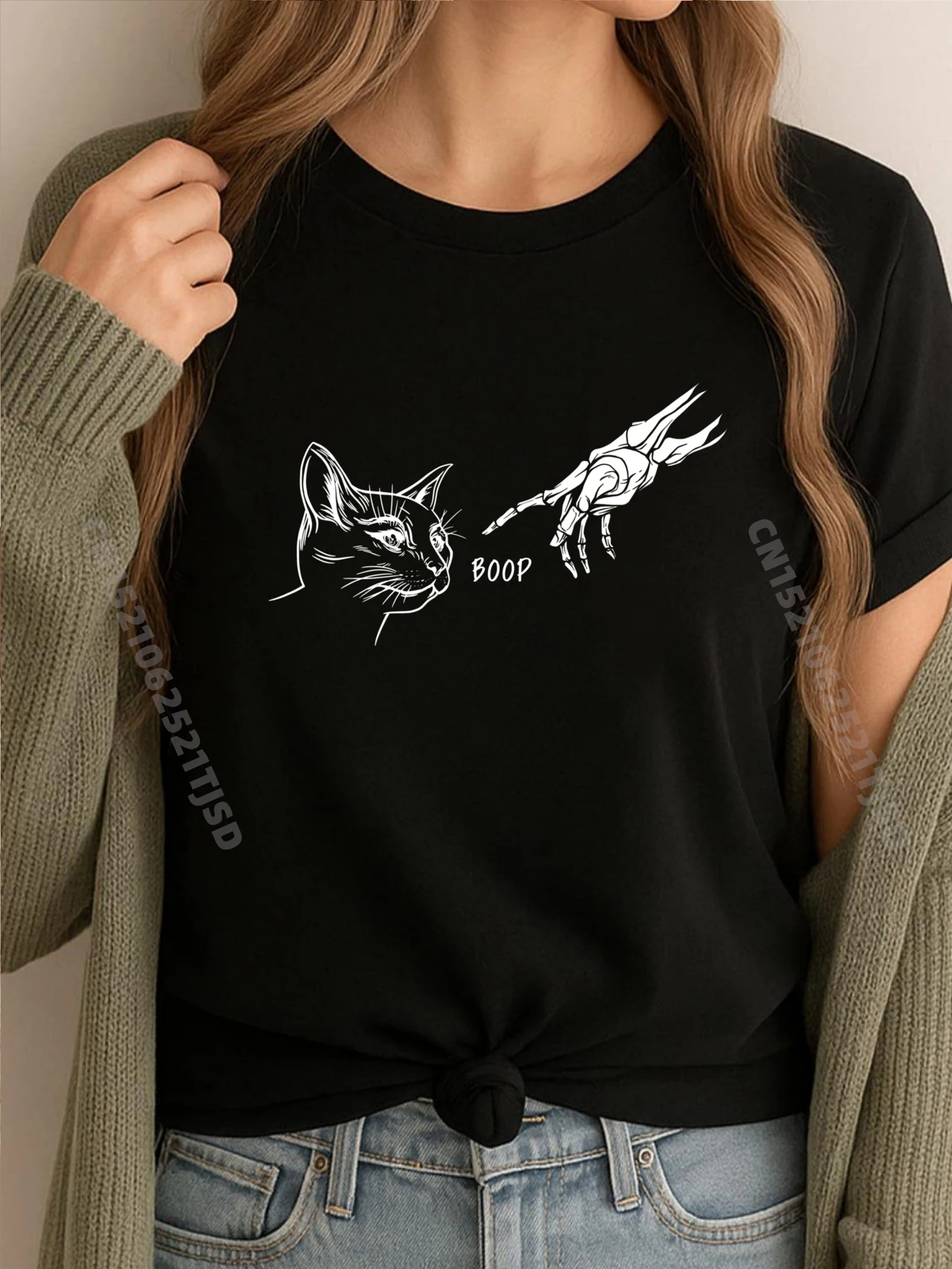 

Хэллоуин кошка скелет рука гранж эстетический графический футболки Camisetas мужские топы футболки большие размеры алфавит